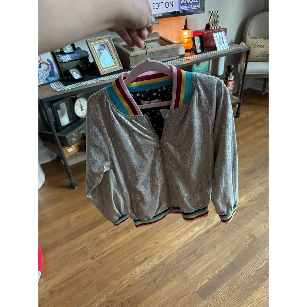 Lola‎ & the boys dreamer SEQUIN BOMBER jacket size 8